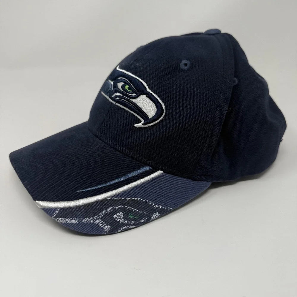 Seattle Seahawks Hat Cap Strap Back Mens NFL Football Adjustable Embroidered